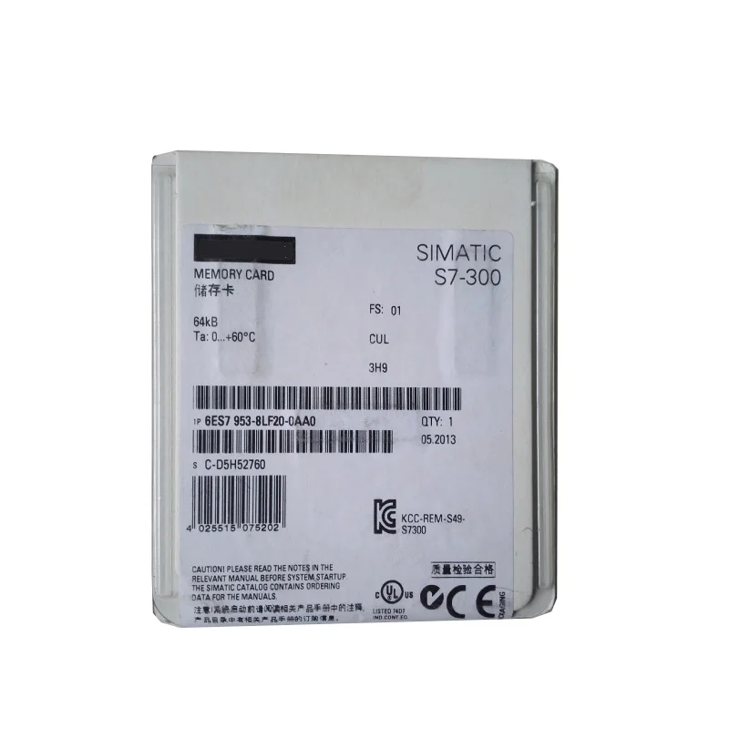 new original 6es7 953 8lf20 0aa0 6es7953 8lf20 0aa0 memory card for siemens simatic s7300 c7 and et200 cpus 64kb capacity nonvolatile flash memory used to store user programs configuration data and system parameters-1