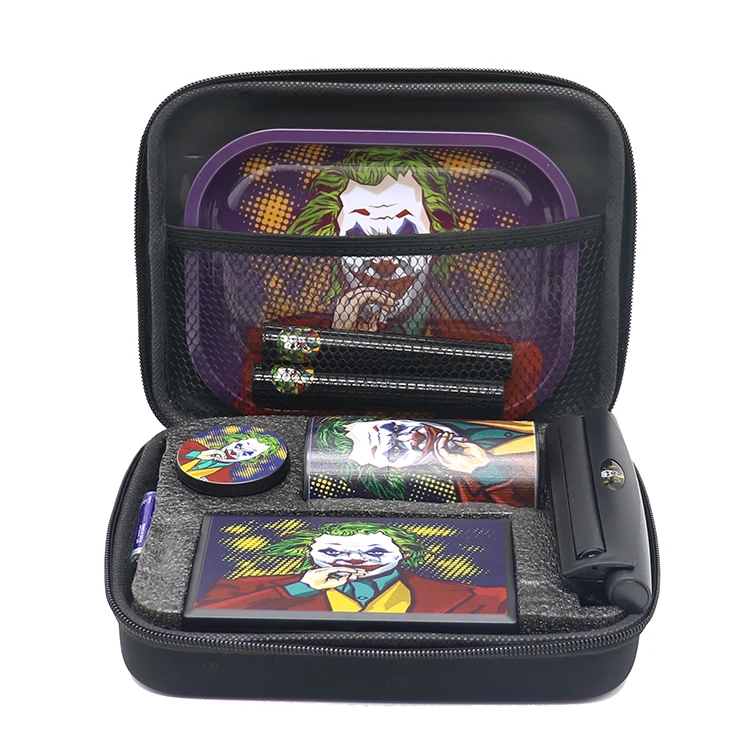 Wholesale Smoke Shop Travel Bag Smoking Set Custom Metal Rolling Tray Digital Scale Herb Grinder
