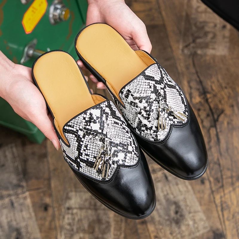 Latest Design Tassel Loafers Snake Pattern Cool Breathable Durable
