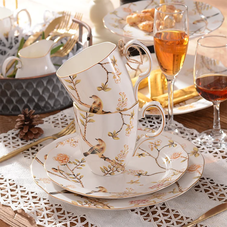 New Style Fine Porcelain Dinner Set New English Afternoon Scented Tea Set Black Tea Cup Home High-end European Tea Pot Set manufacture