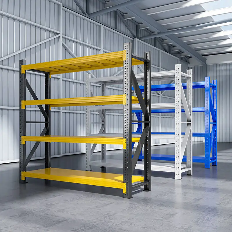 Medium Duty Adjustable Pallet Racks for Warehouse Shelving, Steel Stacking Shelves
