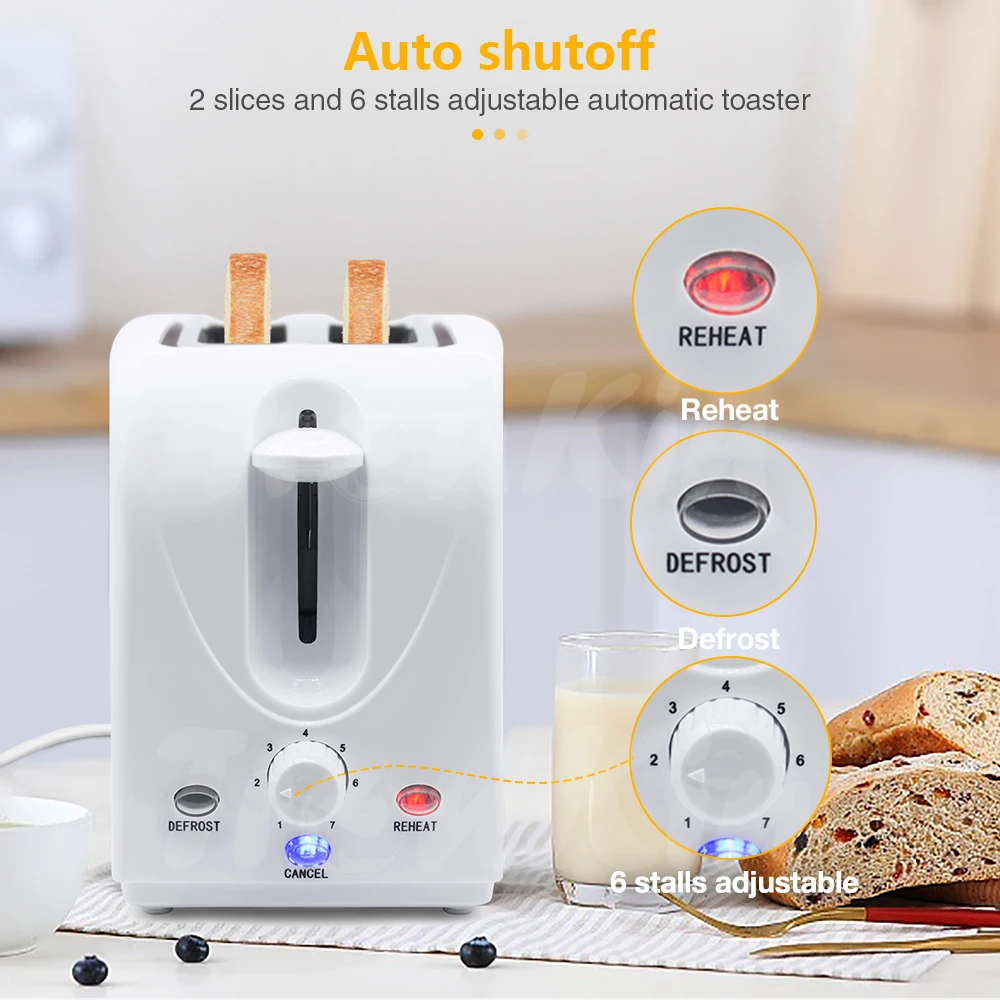 6 Gears Toaster Toast Bread Toasters Toasting Machine Stainless Steel  Grille Pain Appliances Orbegozo Waffle Maker Oven