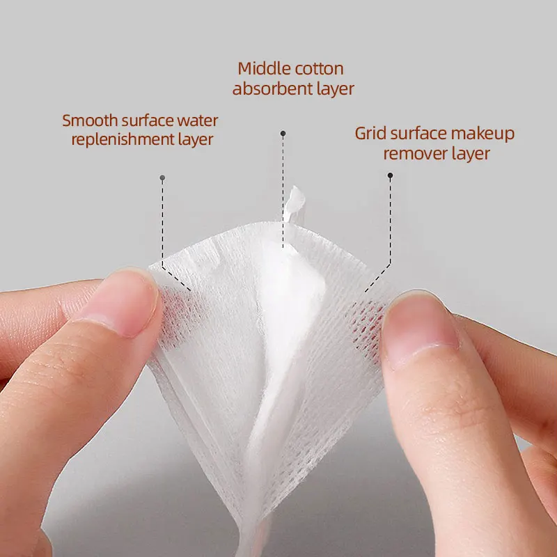 130Pcs Soft Cotton Pad Square Makeup Remover for Face Skin Care Wet and Dry Use Washable and Skin-Friendly H87da68263c2e4aaca7c9c81c27b750b22