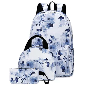 Custom logo Kids Children Back Pack Bookbag School Backpack Bag Set for Girl