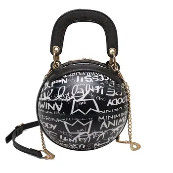 Wholesale Black Graffiti Fashion Bag,1 Piece