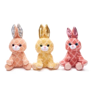 Wholesale 18 cm Soft Rabbit Stuffed Animal Toy with Long Ear Cute Plush Toy Filled with PP Cotton for Children's Easter Holiday