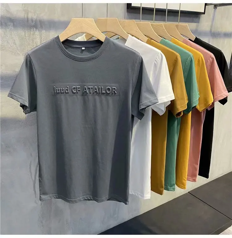 Qianshi Custom Logo Men's Clothing 3d Print 3d Embossed T-shirt Short ...