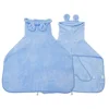 Blue hooded bathrobe