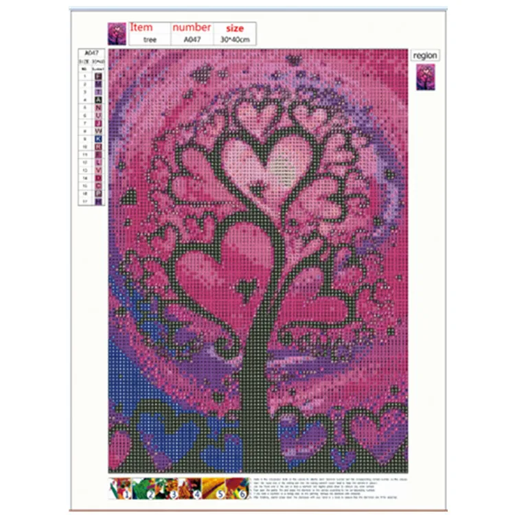 5d Diy Tree Of Four Seasons Diamond Embroidery Painting Handmade Wall