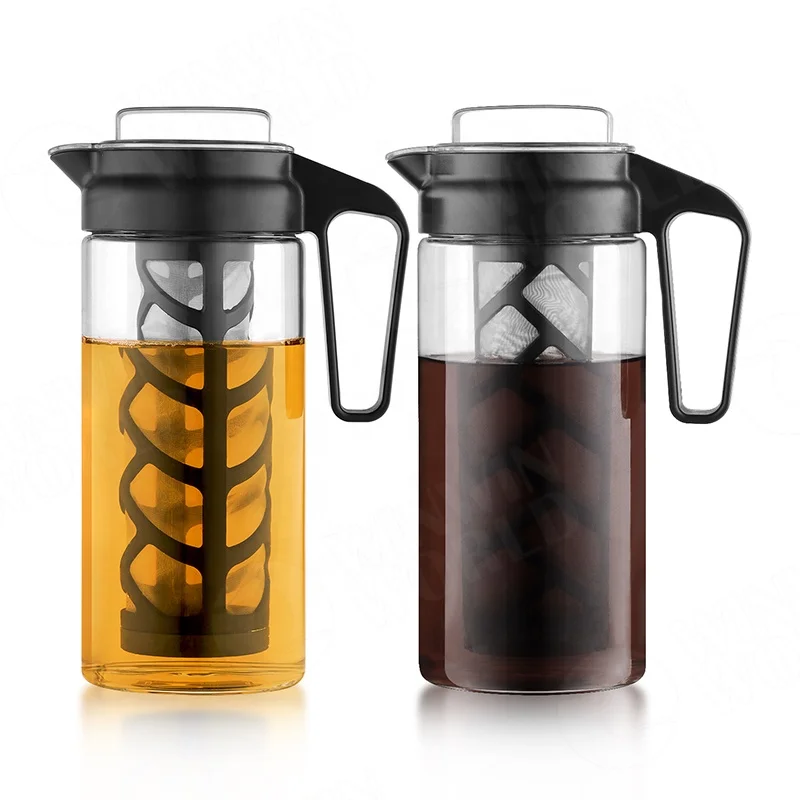 Iced Coffee Maker Heat Proof Removable Glass Cold Brew Pitcher