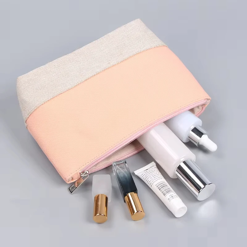 Custom Gift Pouch Wholesale Price Customized Cosmetic Make up Bag Canvas Makeup Bag With Logo