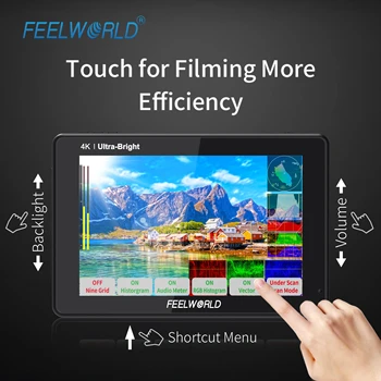 Wholesale FEELWORLD LUT7 2200nits DSLR Monitor 3D LUT Touch Screen Bulk Order for Outdoor Cinematography detail image