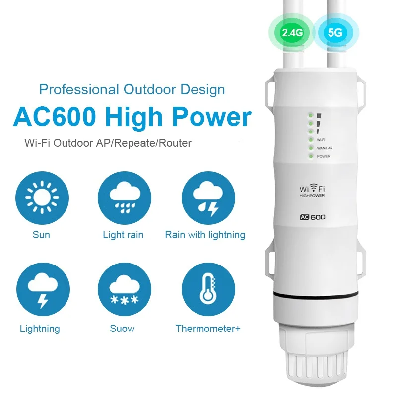 Уличный Wi-Fi ретранслятор, усилитель Wi-Fi дальнего действия 5G Ultraboost, усилитель Wi-Fi AC600, беспроводная точка доступа маршрутизатора