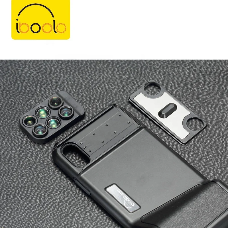 IBOOLO HD 4K Smart Gadget 6 in 1 Smartphone Camera Lens Kit for iPhone X