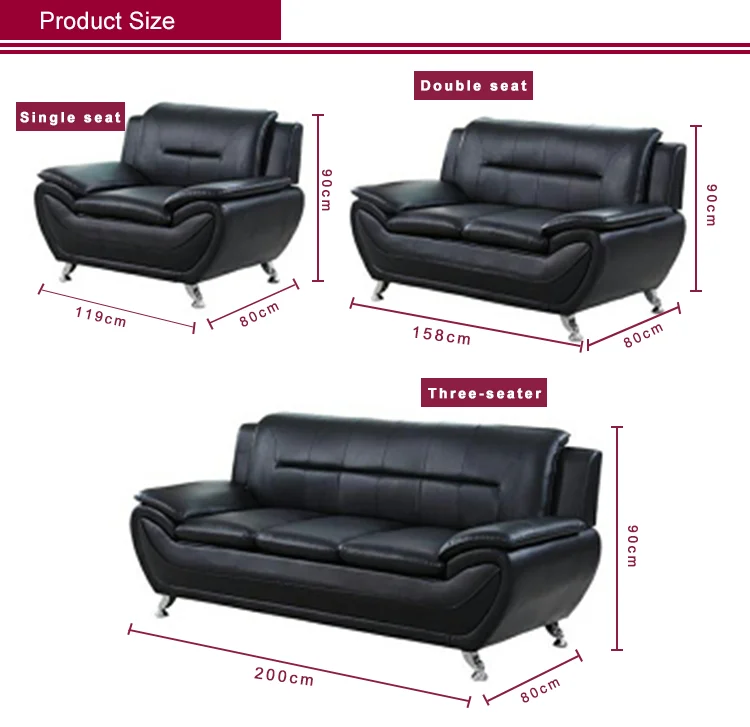 Living Room  Available Black Sofa  Adjustable Backrest Angle Sofa