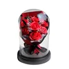 7 rosas sobre fondo negro rojo