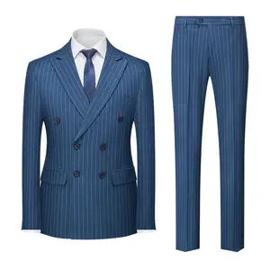 Italian Style 3-Piece Business Suits Set for Men-High Quality Customizable Wedding & Office Wear Anti-Wrinkle Waterproof