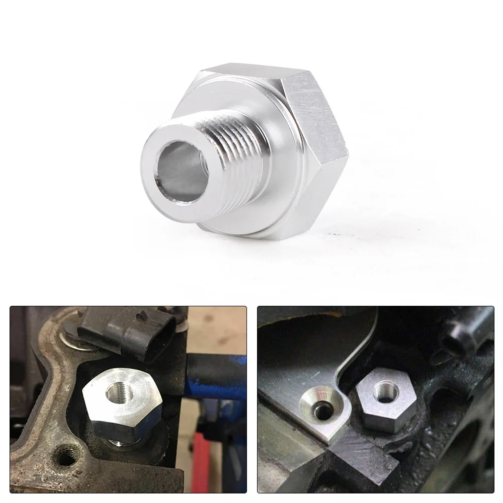 LS Engine Swap Oil Pressure Sensor Adapter - M16x1.5 Male To 1/8 NPT Female, Aluminum, Fits LS1 LS3 LSx Series