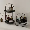 Single-layer portable shelf in yellow leather