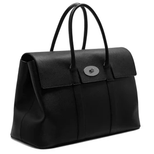 Personalized Logo Pebble Leather Black Men's Travel Duffle Weekender Overnight Bag for Men