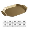 Double-eared octagonal plate (light vintage gold)