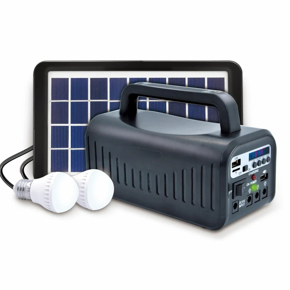 Small Solar Lighting System for Home Isolar Gd8017 Camping Lamp with FM Radio Solar Home Lights System