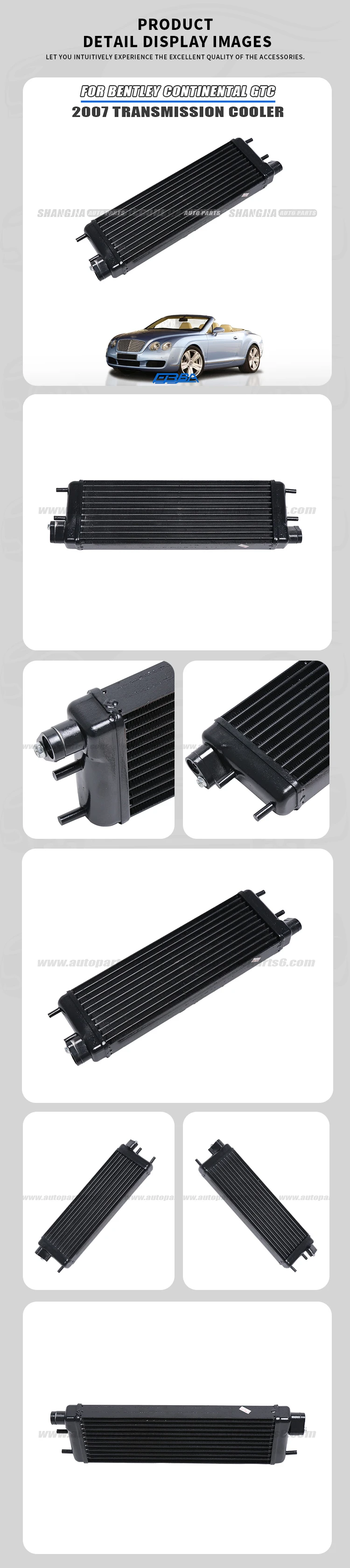 product car parts oem aluminium transmission oil cooler for bentley continental gtc 2007 3w0317019a automatic transmission cooler722-3