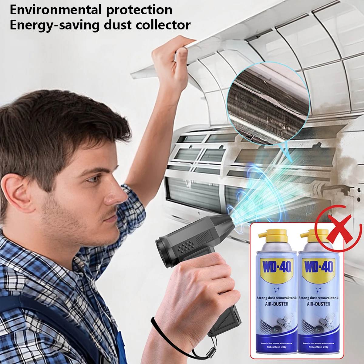 Portable 13000RPM Power Jet Drying Mini Super Jet Blower Air Duster Mini Fan Blower Dryer for Car Cleaning BBQ - view 6