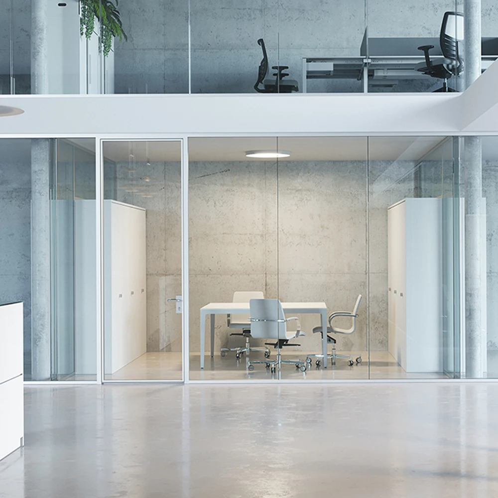 
 Прозрачная стеклянная перегородка для офиса с металлической пластиной, звукоизоляционная Водонепроницаемая перегородка  