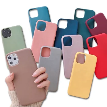 Anti Shock Proof Slim Matte Soft TPU Silicone Cover For iPhone 12 13 14 Pro Max Mobile Phone Case