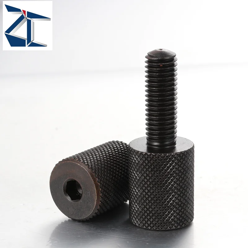 Good Material Adjusting Stopper Screws With Knurled Knob Fine Thread Or Coarse Thread Bolt With Nut