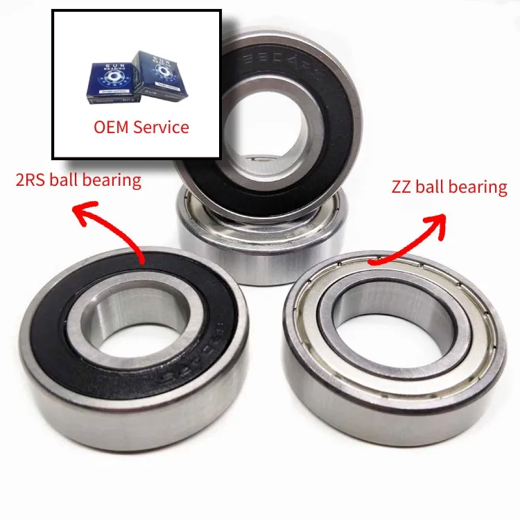 Single Row 6204 2rs C3 6204 Rk 6204-2z/c3 6204 Zz 6204 Zzc3 6204 rs 6204 2z Deep Groove Ball Bearing