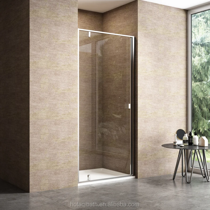 Hotaqi European Shower Cabin Aluminum Pivot Shower Room 6mm Tempered