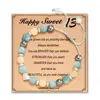 Pulsera corazón tarjeta 13 dulce