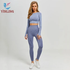 Fitness Yoga Wear Blank Custom Logo Yoga Sets Fitness Women Workout Wear Clothing