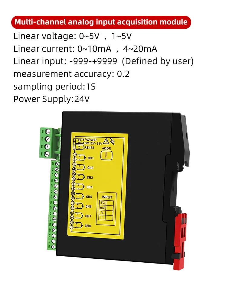 8 Channel RS485 Output Modbus Remote Input Output Module PLC Isolated ...