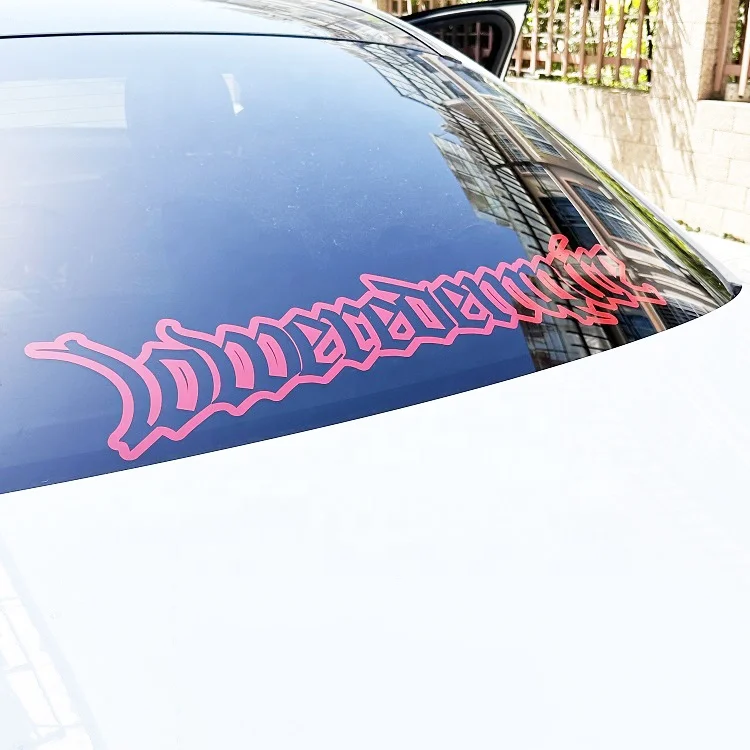 Adesivo Auto 'Hello Beautiful' Riflettente Blu 3 Pezzi: Decorazione Impermeabile Per Veicoli E Laptop