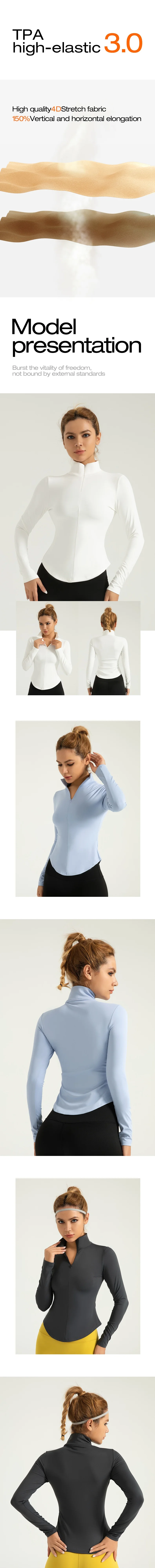 Wholesale Long Sleeve Workout Sport Wear Comfortable Design Solid Color Yoga Top Zip-up Jacket With Pocket Women Workout Jackets manufacture