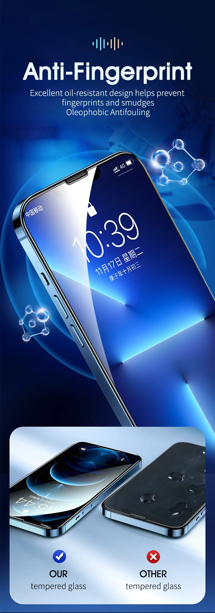 Lkg Tempered Glass Phone Screen Protector 9d Full Cover Screen Guard Compatible For Iphone 14 13