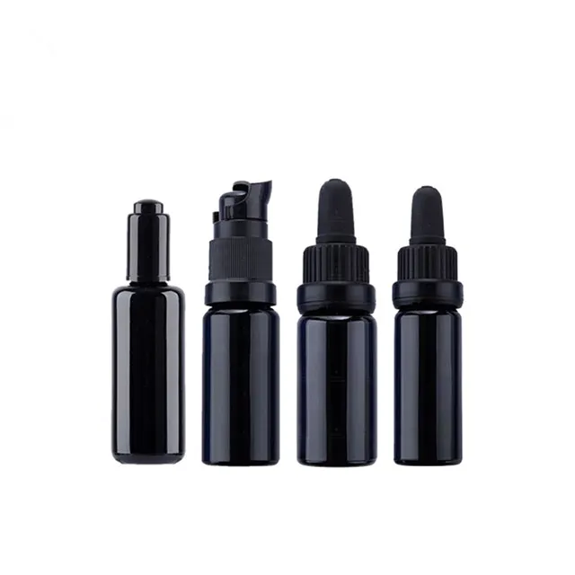 Premium 5 10 15 20 30 50 60 100 g empty cosmetic packaging makeup oil dropper black serum glass bottle with the pipette