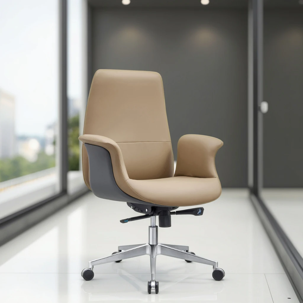 Full Mesh Fabric Leather Executive Adjustable Headrest Footrest Cheap Modern Recliner Swivel Ergonomic Office Chair Steel Base 3