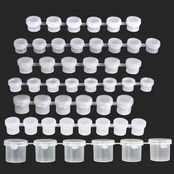 2ml 3ml 5ml 10ml Conjoined Plastic Cap Art Paint Box Transparent Empty Watercolor Gouache Acrylic Paint Strip Factory Direct