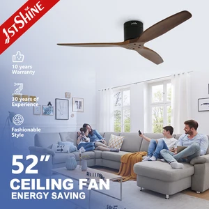 1stshine Ceiling Fan 3 Solid Wood Blades 6 Speeds DC Ceiling Fan with Remote Control