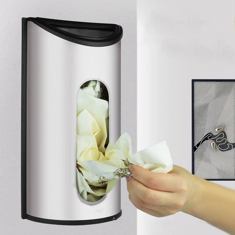 DS1517 Garbage Trash Bag Holder Organizer Wall Mount Grocery Bag