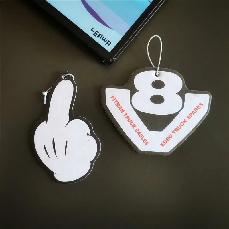 Absorbent Cotton Paper Multiple Choices Customizable Scent Refresher Car Hanging Air Freshener