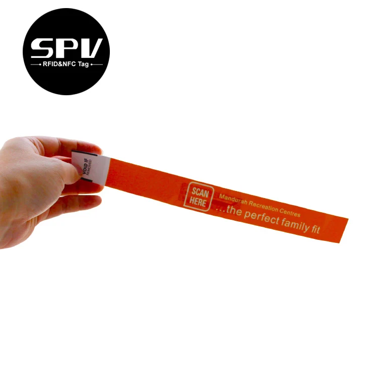 Hospital RFID Disposable Paper Band One Time 13.56MHz Mifare NFC Medical Wristband ID NFC Bracelet
