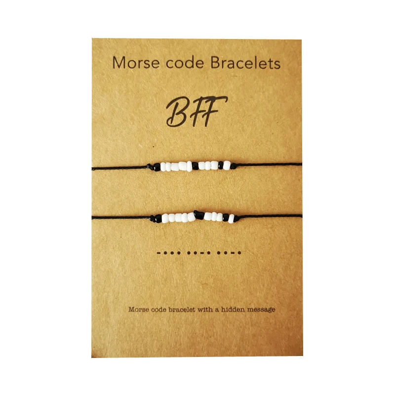 Người Bạn Tốt Nhất Mãi Mãi Bff Tình Bạn Mã Morse Vòng Tay Thẻ Mong Muốn -  Buy Morse Mã Vòng Đeo Tay,Vòng Tay Tình Bạn,Chúc Các Thẻ Vòng Đeo Tay  Product