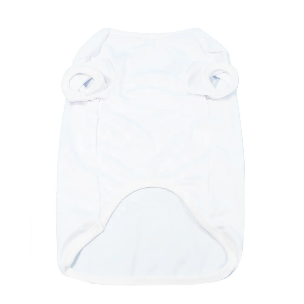 Custom Sublimation Blank Dog Shirts Printable Plain Dog Clothes Polyester Pets Clothes And