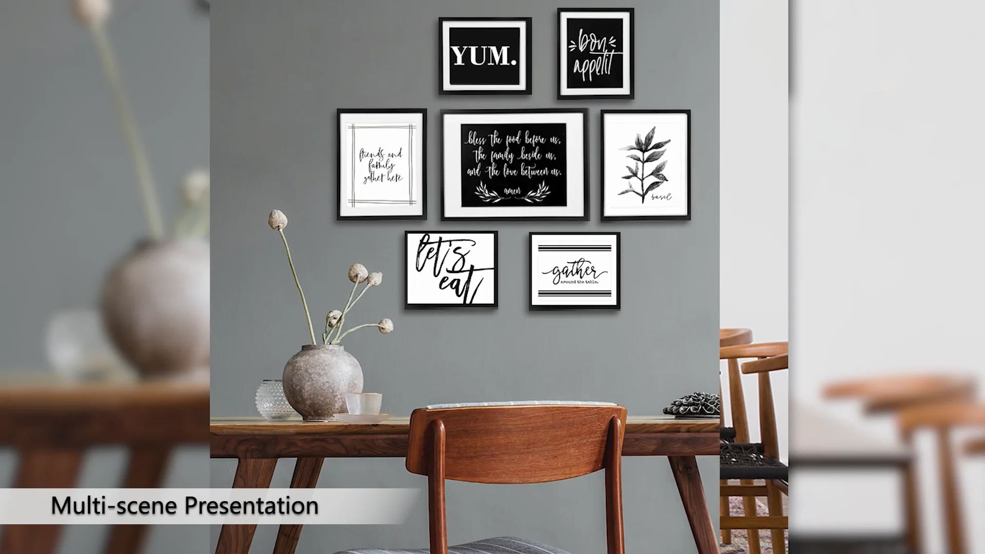 Eaglegifts Home Decoration Bathroom Art Wall Black Collage Picture