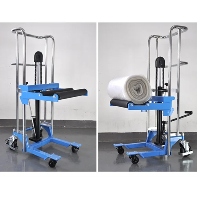 Manual Paper Roll Stacker Hydraulic Reel Lifter Coil Material Lift Stacker